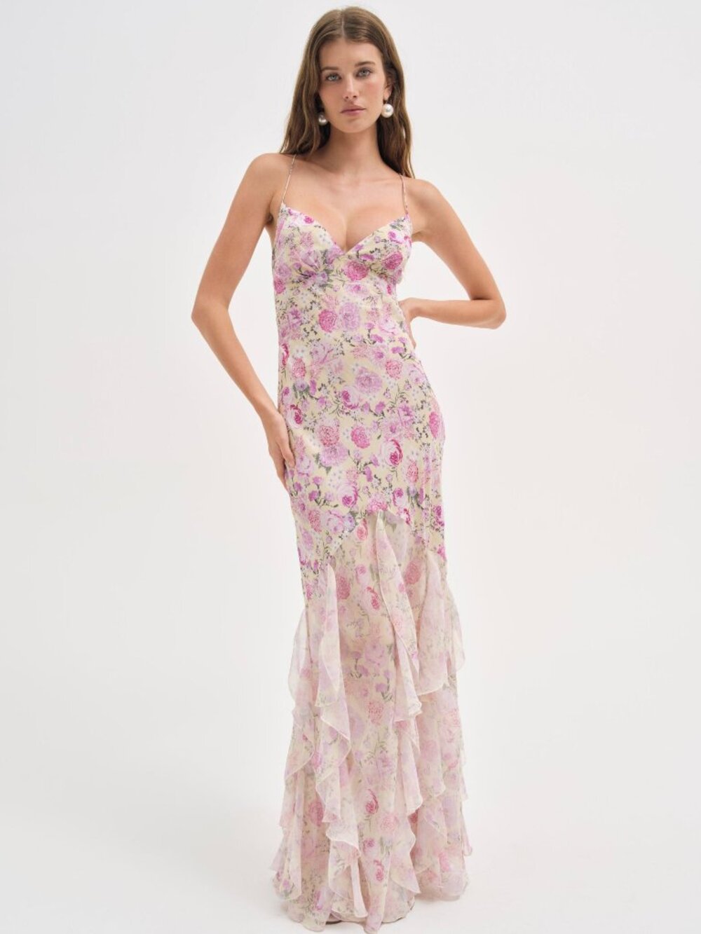 For Love & Lemons Elea Maxi Dress S / Yellow